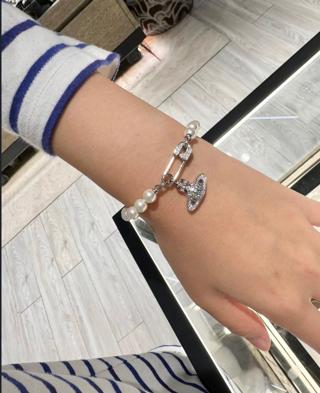 Lucrece silver pearl bracelet