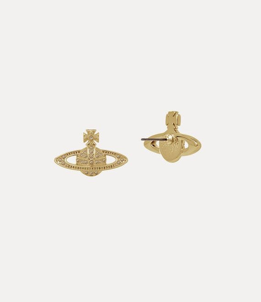 Minibas relief gold earrings