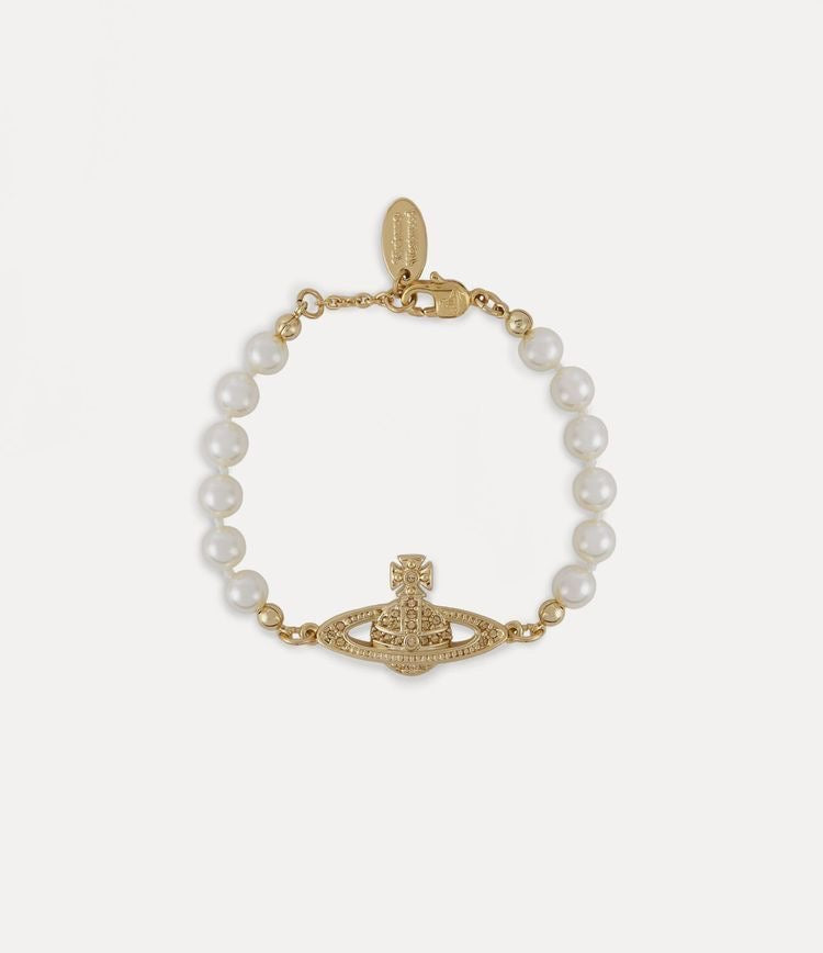 Minibas relief gold pearl bracelet