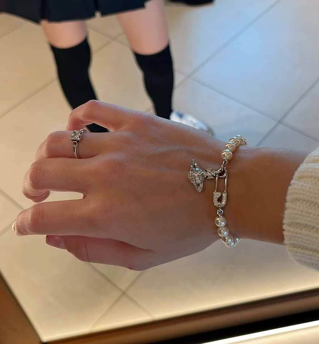 Lucrece silver pearl bracelet