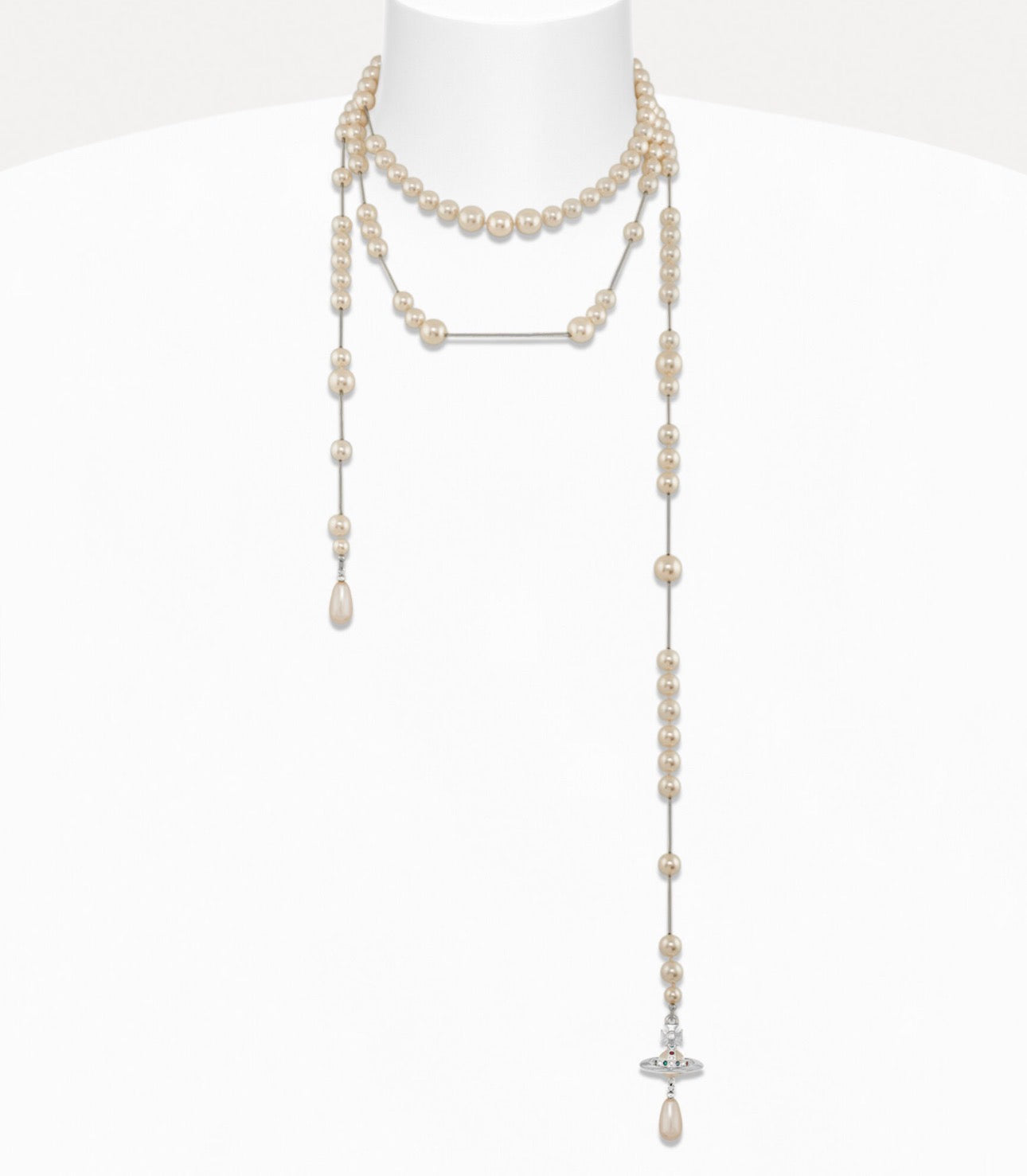 Broken pearl necklace