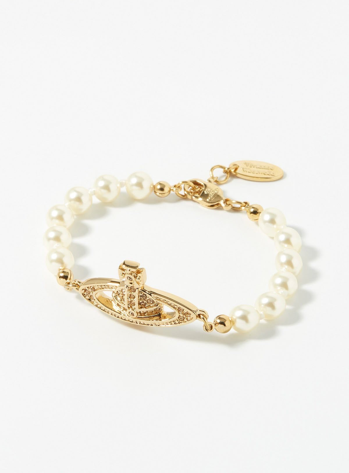 Minibas relief gold pearl bracelet