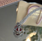 Red orb necklace 10 mm