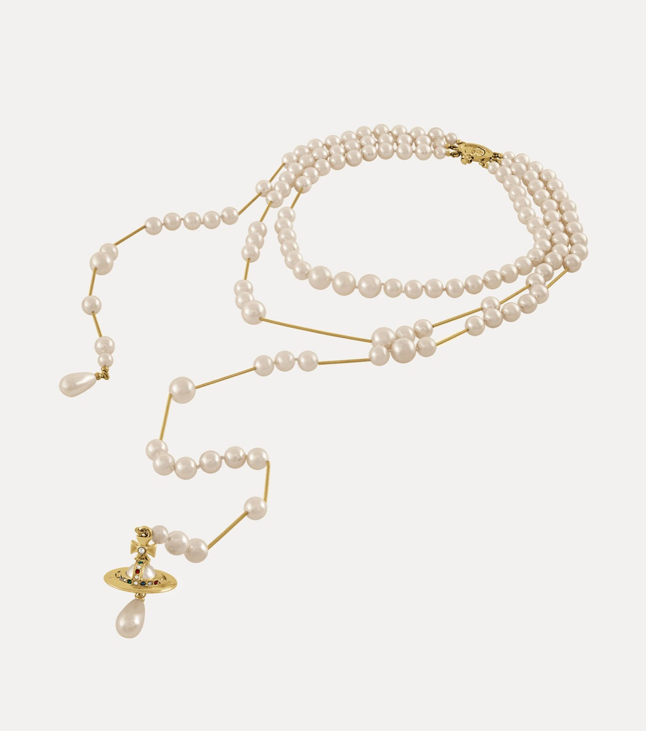 Broken pearl necklace