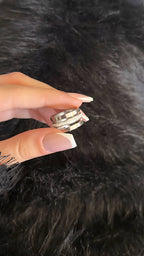 Crystal row ring