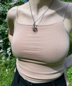 Pink orb necklace 10 mm