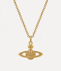 Minibas relief gold pendant