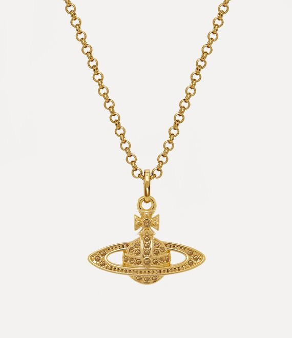 Minibas relief gold pendant