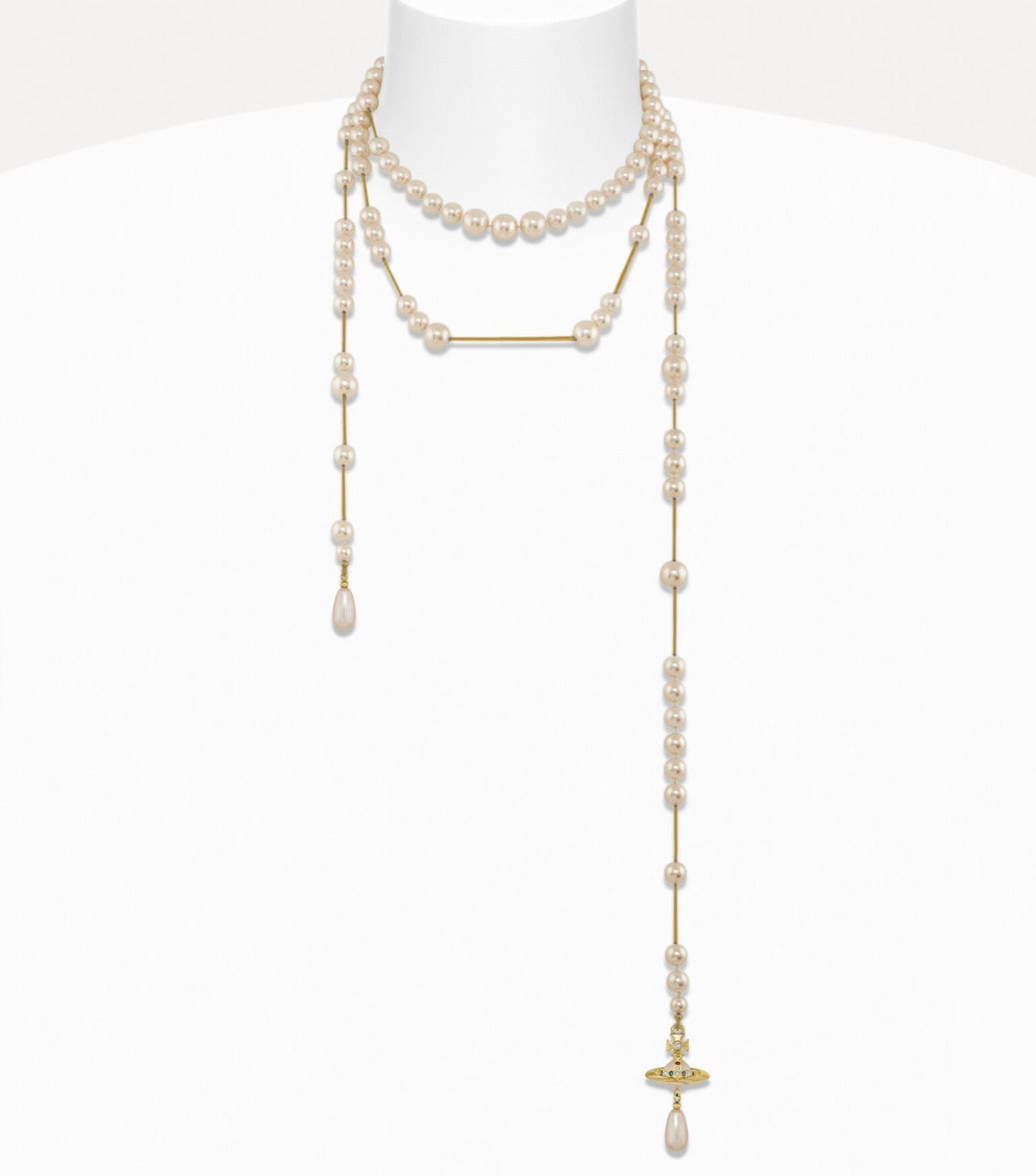 Broken pearl necklace