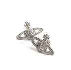 Minibas relief silver earrings