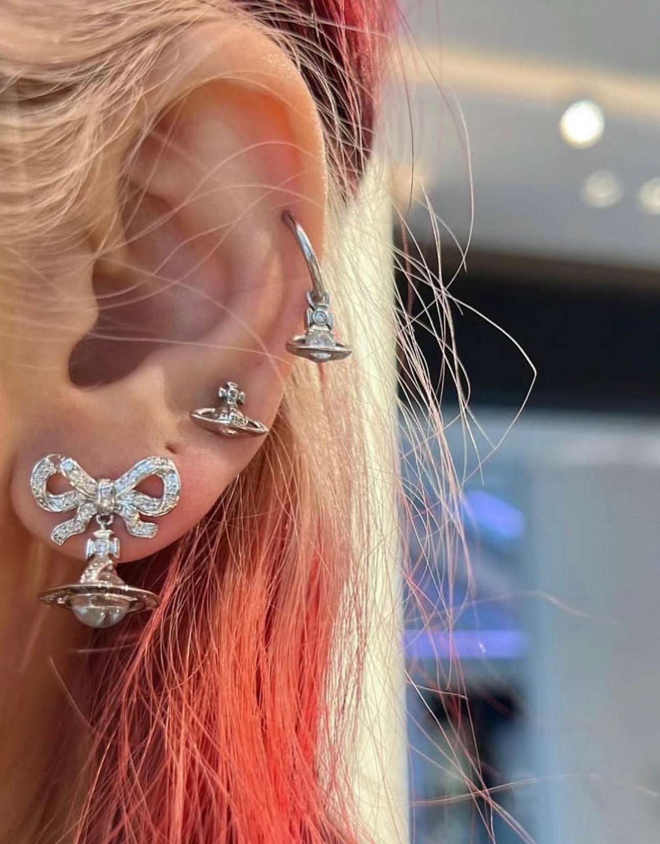 Octavie pink earrings