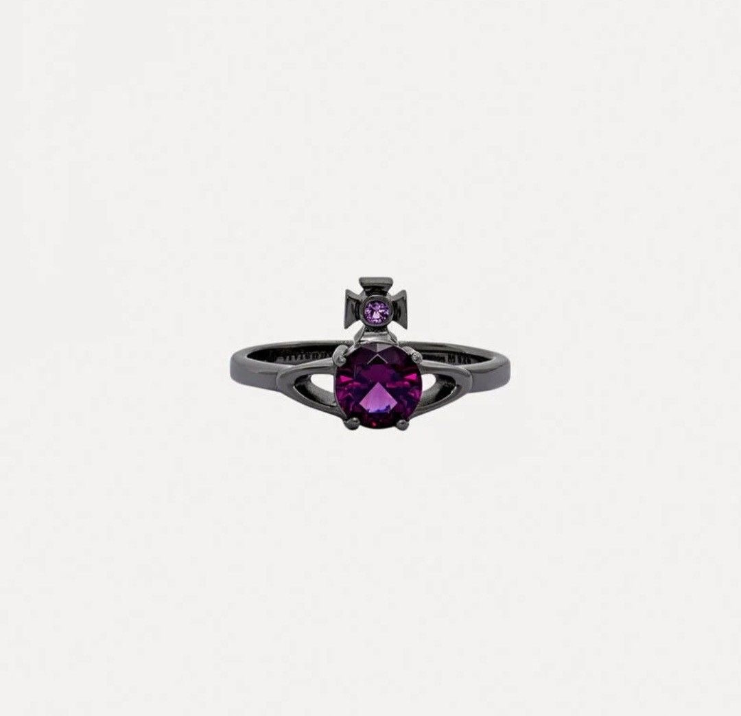 Reina dark purple ring