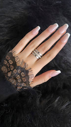Crystal row ring
