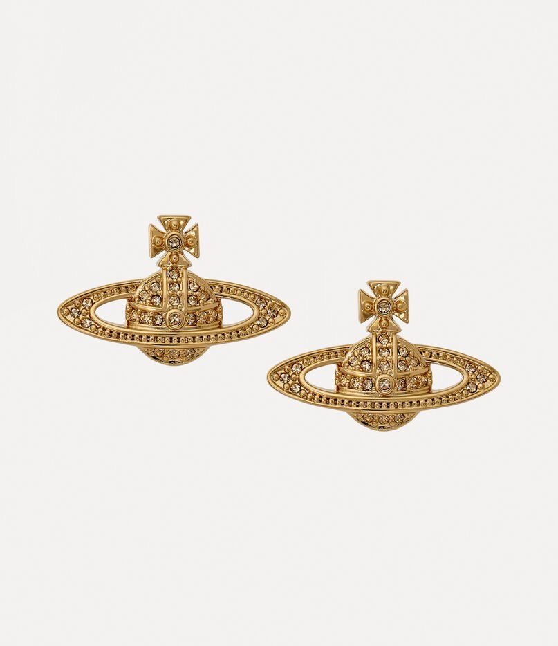Minibas relief gold earrings