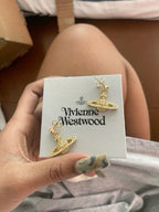 Minibas relief drop earrings