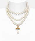 Three row pearl choker